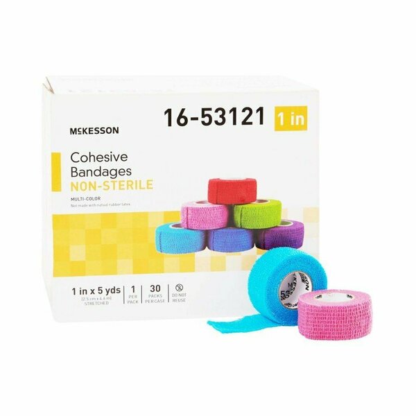 Mckesson Self-adherent Closure Cohesive Bandage, 1 Inch x 5 Yard, 30PK 16-53121